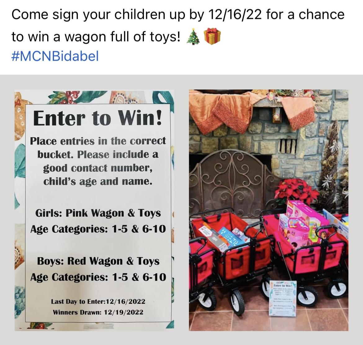 Wagon Full of Toys Giveaway at MCNB - Idabel 