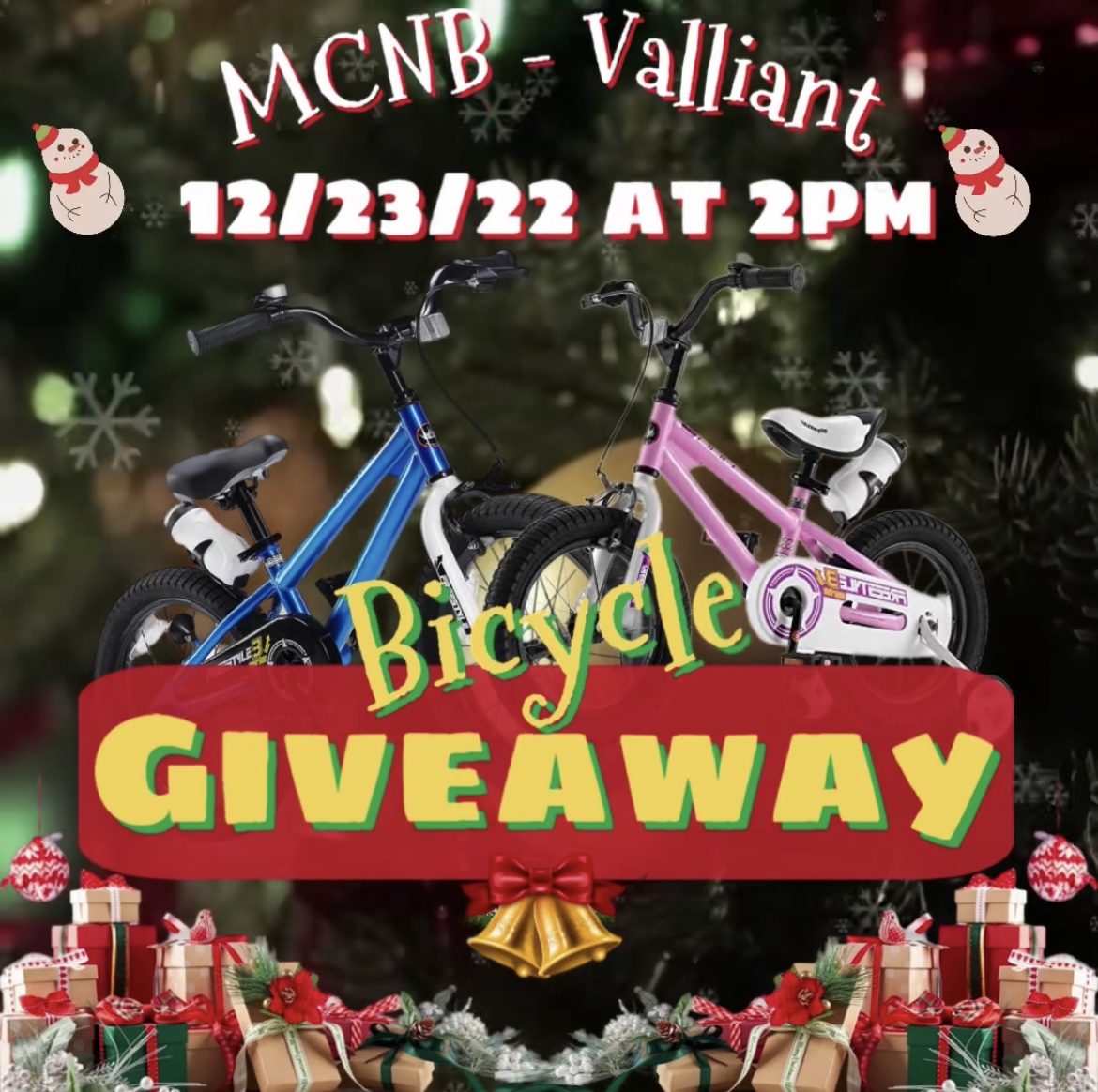 Bicycle Giveaway at MCNB Valliant